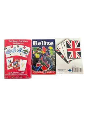 Disney Travel Playing Cards Belize London Set of 3 Collectible